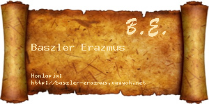 Baszler Erazmus névjegykártya